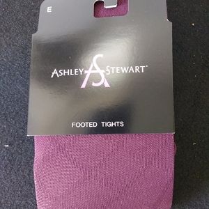 Ashley Stewart Footed Tights - Color Wine Size E